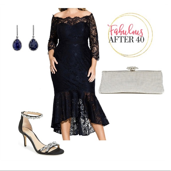 CITY CHIC Estella Off the Shoulder Dress NWT - Picture 2 of 8